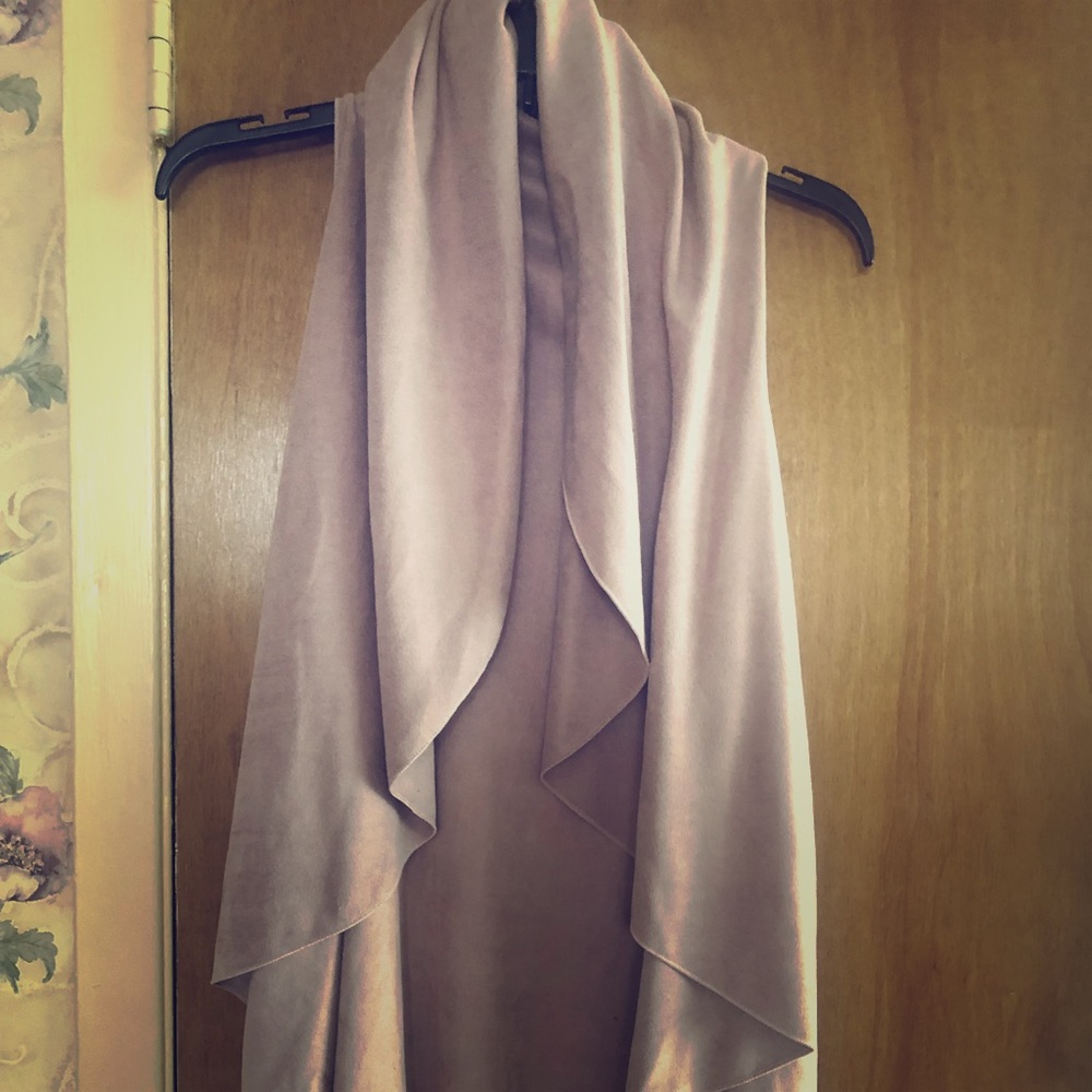 Blush suede vest